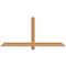 Ekena Millwork Eugene Smooth Timber Gable Bracket, Western Red Cedar, 60"W x 27"H x 3 1/2"D x 3 1/2"F, 11/12 Pitch GBW060X27X0404EUG00SWR - alternate 1